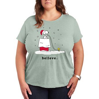 Plus Size Peanuts Snoopy & Woodstock Graphic Tee