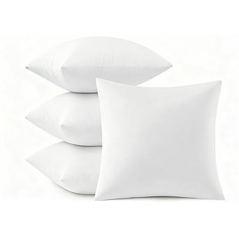 Outdoor Pillow Inserts, 18x18 Pack of 4, Waterproof Throw Pillows for Patio & Sofa