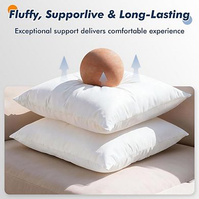 Outdoor Pillow Inserts, 18x18 Pack of 4, Water Resistant Throw Pillow Cushions