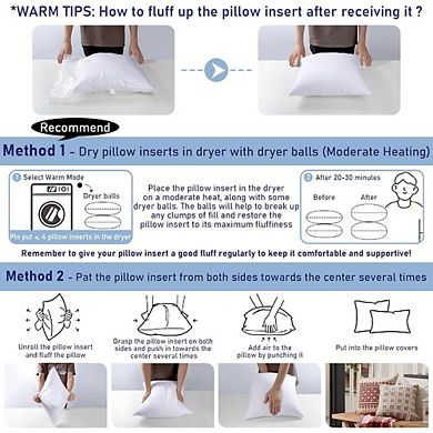 Outdoor Pillow Inserts, 18x18 Pack of 4, Water Resistant Throw Pillow Cushions