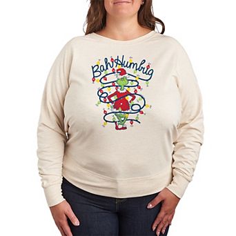 Plus Size Dr. Seuss The Grinch French Terry Long Sleeve Tee