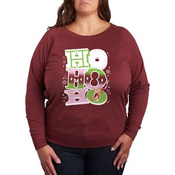 Plus Size Dr. Seuss The Grinch "Ho Ho Ho" French Terry Long Sleeve Tee