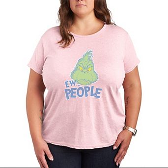 Plus Size Dr. Seuss The Grinch "Ew People" Graphic Tee