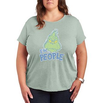 Plus Size Dr. Seuss The Grinch "Ew People" Graphic Tee