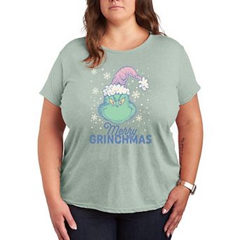 Plus Size Dr. Seuss The Grinch Merry Grinchmas Graphic Tee