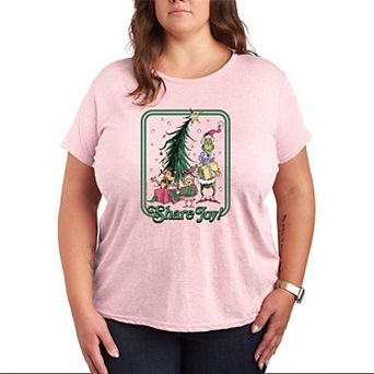 Plus Size Dr. Seuss The Grinch, Max, & Cindy Lou Who Graphic Tee