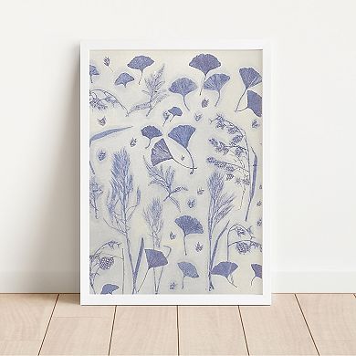 Framed Print Monotype Pressed Botanical