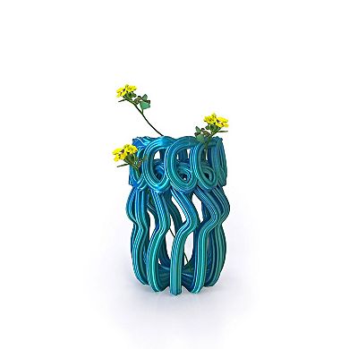 Frosting Vase Blue