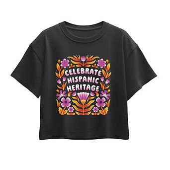 Girls 7-16 Celebrate Hispanic Heritage Boxy Tee