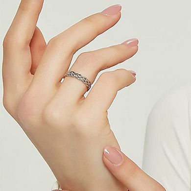 Celtic Knot Eternity Band Ring Classic Stackable Rings