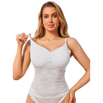 Women's See Through Lace Camisole V Neck Spaghetti Strap Slim Fit Going Out Cami Tank