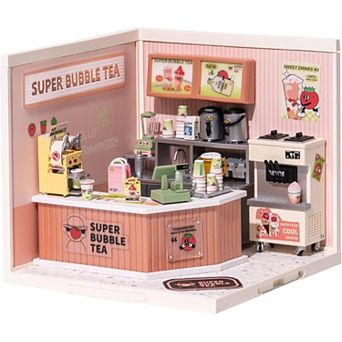 Rolife Double Joy Bubble Tea LED Building Blocks for Adults,1:24 Toy Building Sets