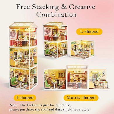 Rolife Super Creator Series, DIY Mini Panda Hot Pot Dollhouse House Kit