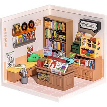 Rolife Fascinating Book Store LED Building Blocks for Adults,1:24 Toy Building Sets