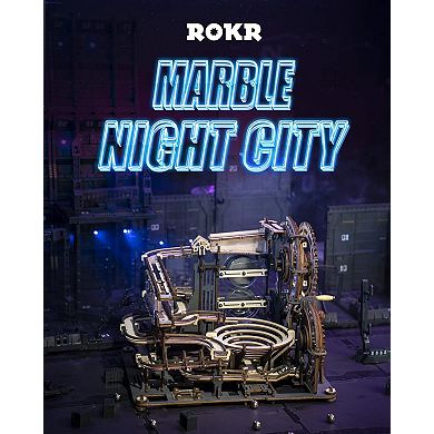 ROKR 3D The Last City (With Automatic Ascent Set) Puzzles Building Marble Run Model Kits
