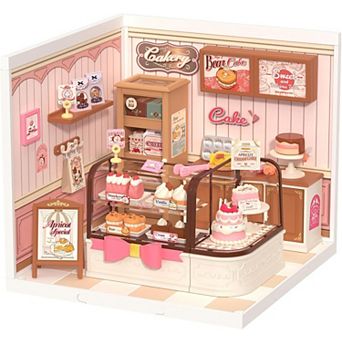 Rolife Tasty Cake Shop Super Creator DIY Miniature Building Set Playset with LED