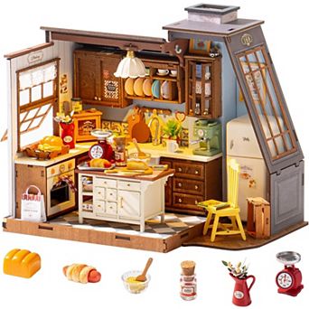 Rolife Handmade Puzzles Kit DG172 Baking Kitchen Model Kit 3D Wooden DIY Miniature House