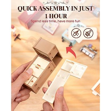 Rolife Super Creator Series, DIY Mini Ice Cream Store Dollhouse House Kit