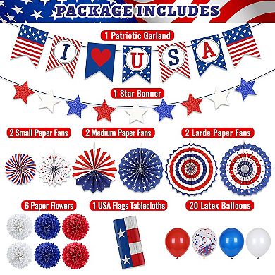Independence Day Decor 35Pcs