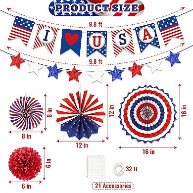Independence Day Decor 35Pcs