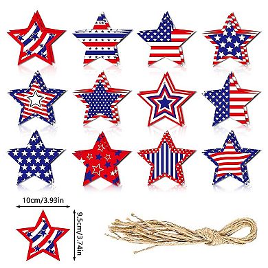24pc Patriotic Star Decor Set