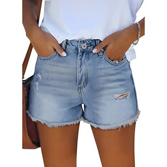 Women’s Ripped Denim Shorts