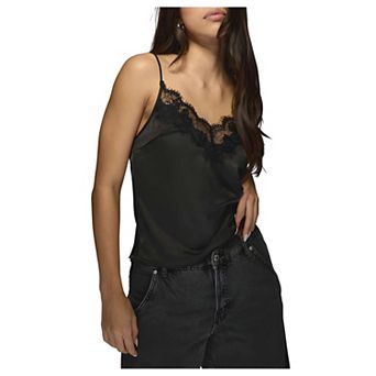 Lace Trim Sleeveless Top