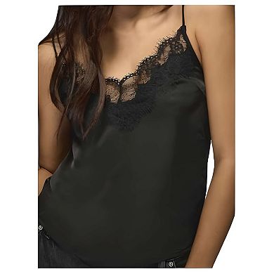 Lace Trim Sleeveless Top
