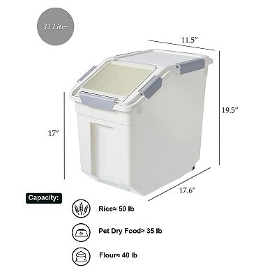 33L 50LB Rice Storage Container 2PK