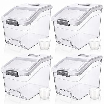 4 pk 30LB Airtight Rice Containers