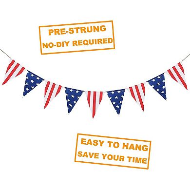 USA Stars & Stripes Banner Garland