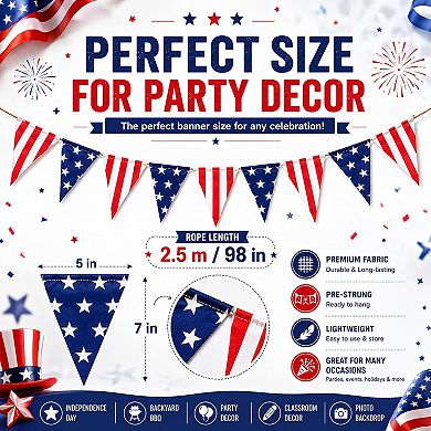 USA Stars & Stripes Banner Garland