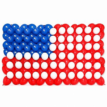 Patriotic Red White Blue Balloon Kit