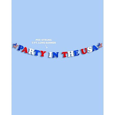 USA Foil Banner 5FT Patriotic Decor