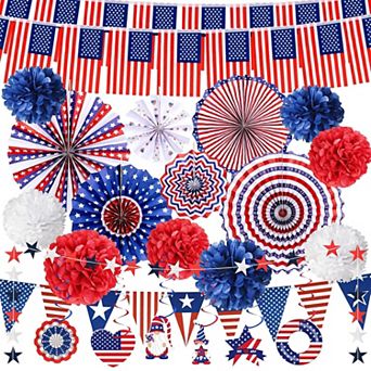 34 pc Patriotic Party Decor Set