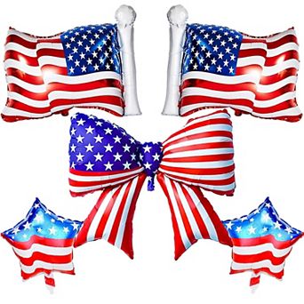 5 pc Patriotic USA Flag Balloon Set