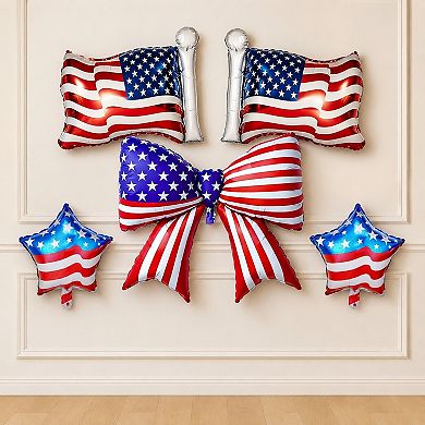 5PCS Patriotic USA Flag Balloon Set