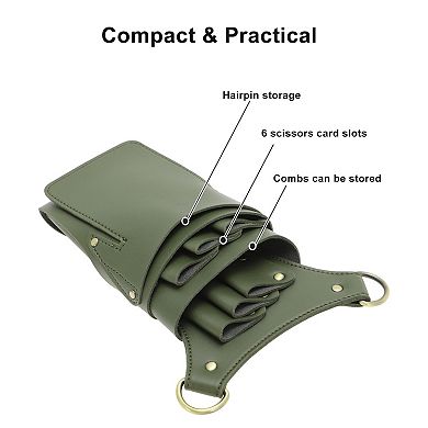 Professional Barber Waist Bag, Durable & Adjustable Salons Tool Pouchs Army Green NO SIZE