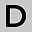 Silver Tone Letter D