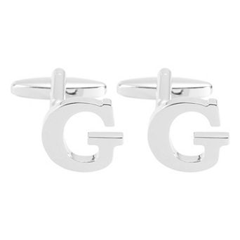 Initial Cufflinks, Classic Alphabet Copper Men Cuff Links with Box for Weddings Business Party