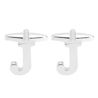 Initial Cufflinks, Classic Alphabet Copper Men Cuff Links with Box for Weddings Business Party
