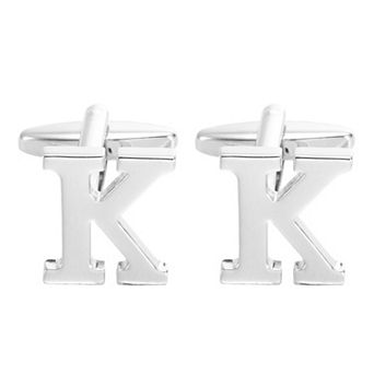 Initial Cufflinks, Classic Alphabet Copper Men Cuff Links with Box for Weddings Business Party