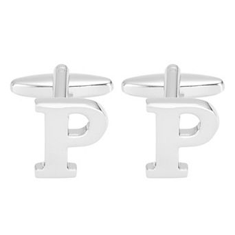 Initial Cufflinks, Classic Alphabet Copper Men Cuff Links with Box for Weddings Business Party
