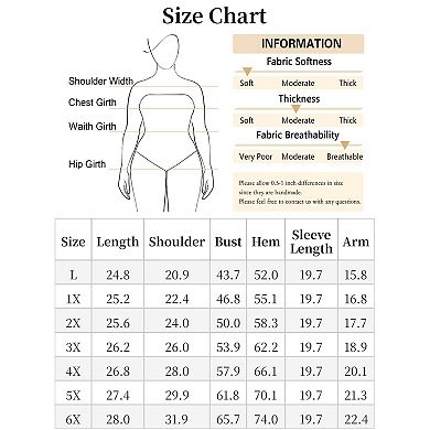 Women's Plus Size Basic Shirts Lightweight Long Sleeve Pullover Soft Loose Fit Tunic Tops