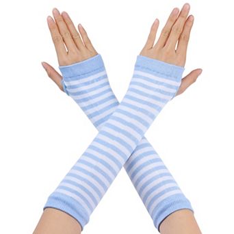 Women's Fingerless Gloves Printed Elbow Length Knitted Arm Warmers