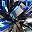 Silver Tone Blue