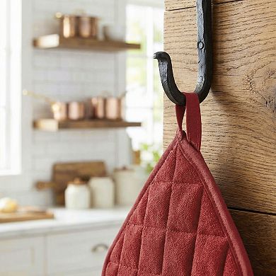 Pot Holders Polyester Heat Resistant Trivets Non Slip Hot Pads 2 Pcs 6.5x6.5in