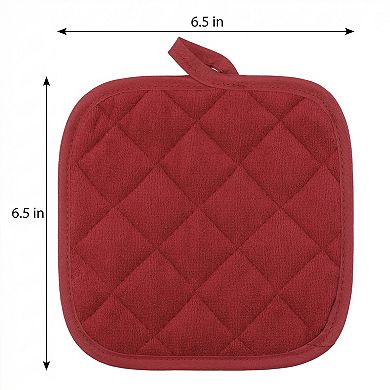 Pot Holders Polyester Heat Resistant Trivets Non Slip Hot Pads 2 Pcs 6.5x6.5in