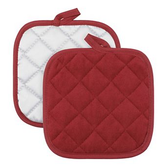 Pot Holders Polyester Heat Resistant Trivets Non Slip Hot Pads 2 pc 6.5x6.5in