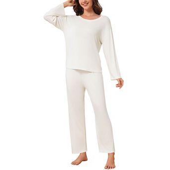 Women's Pajama Sets Long Sleeve Sleepwear Comfywear 2 pc Lounge Set for Fall Winter